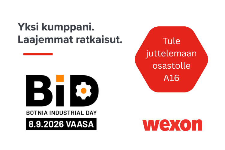 Wexon on mukana Botnia Industrial Day 26 -messuilla osastolla A16