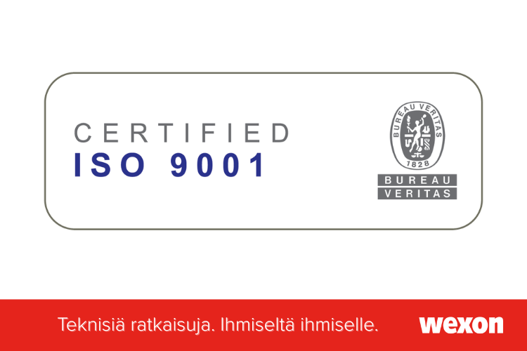 Wexonin ISO 9001 -sertifikaattiogo